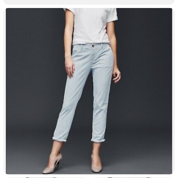 Gap girlfriend chinos in railroad stripe - Picture 2 of 7